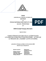 Caractérisation Des Sols Latéritiques Utilisés Cas de La Région de L'Agnéby (Côte D'Ivoire) en Construction Routière: Le