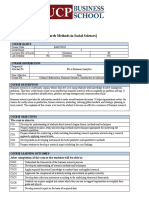 Course Outline of Research Methods in Business