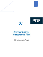 Communications Management Plan: ERP Implementation Project