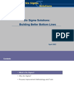 Six Sigma Solutions: Building Better Bottom Lines: April 2002