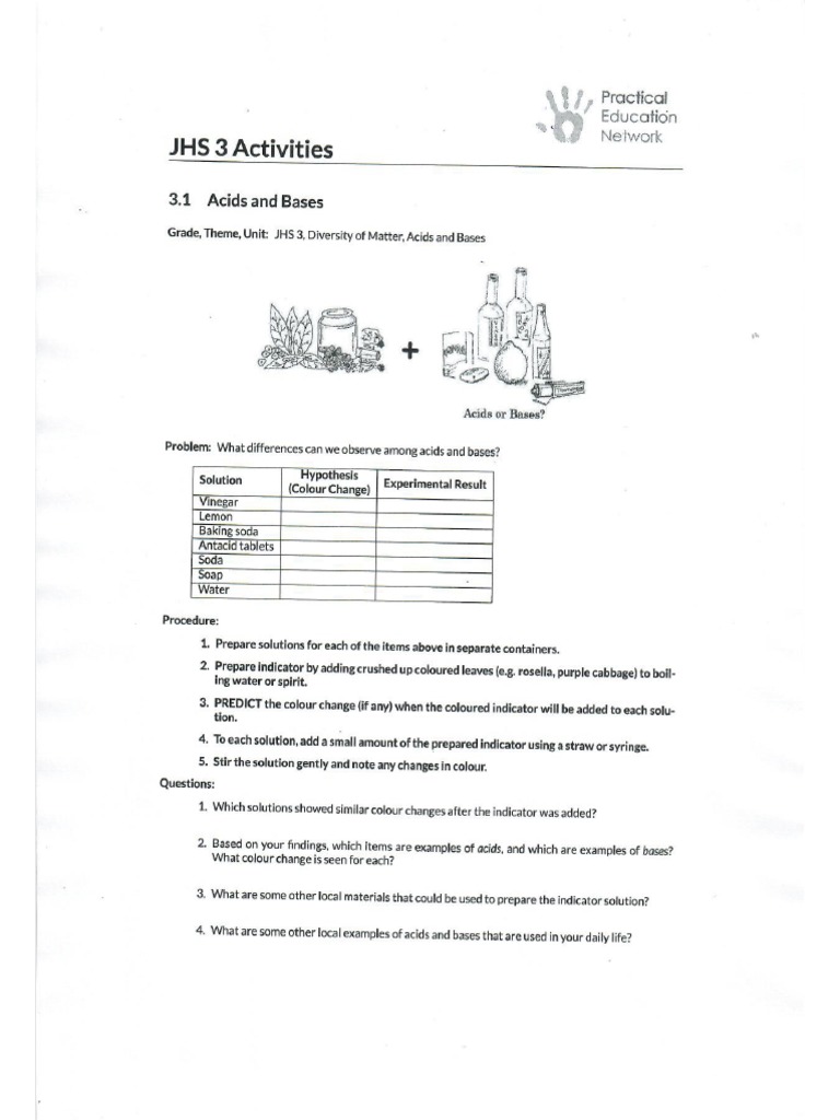 Mixing Acids With Bases PDF