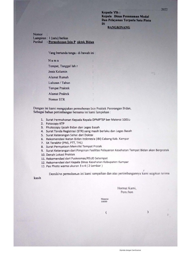 SURAT PERNYATAAN SIPB | PDF