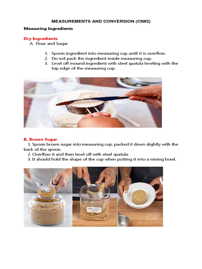 Ingredient Measurement and Conversion Guide | PDF | Teaspoon | Cakes
