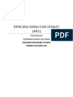 Spesifikasi Teknis Pembangunan Saluran Samping