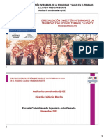 Especialización en Gestión Integrada de La Seguridad Y Salud en El Trabajo, Calidad Y Medioambiente