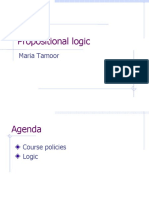 Propositional Logic: Maria Tamoor