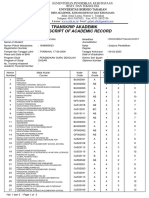 Transcript of Academic Record: Transkrip Akademik