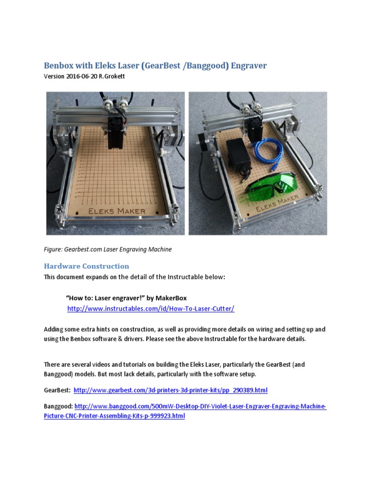 Benbox Eleks Laser Instructions qIO90zuwop | PDF | Screw | Icon 
