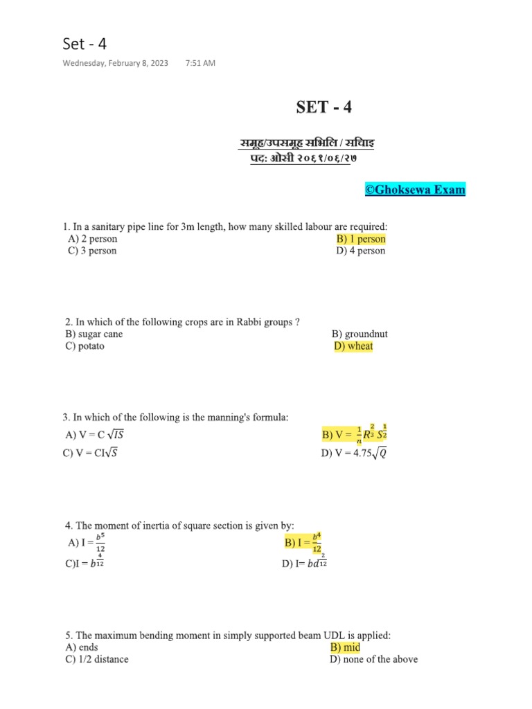 Set - 4 Solution | PDF