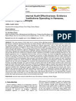 Factors Affecting Internal Audit Effectiveness: Evidence From Microfinance Institutions Operating in Hawassa, Sidama Region, Ethiopia