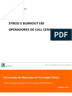 Stress E Burnout em Operadores de Call Center: Dissertação de Mestrado em Psicologia Clínica