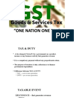 One Nation One Tax