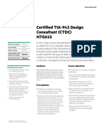 Certified TIA-942 Design Consultant (CTDC) H7G61S: Audience Course Objectives
