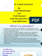 The Banach Tarski Paradox by Naba Kumar Bhattacharya and Pratit Goswami Under The Supervision of Prof. Rabiul Islam
