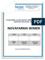 Plan para La Vigilancia, Prevención y Control de COVID-19 Novafarma