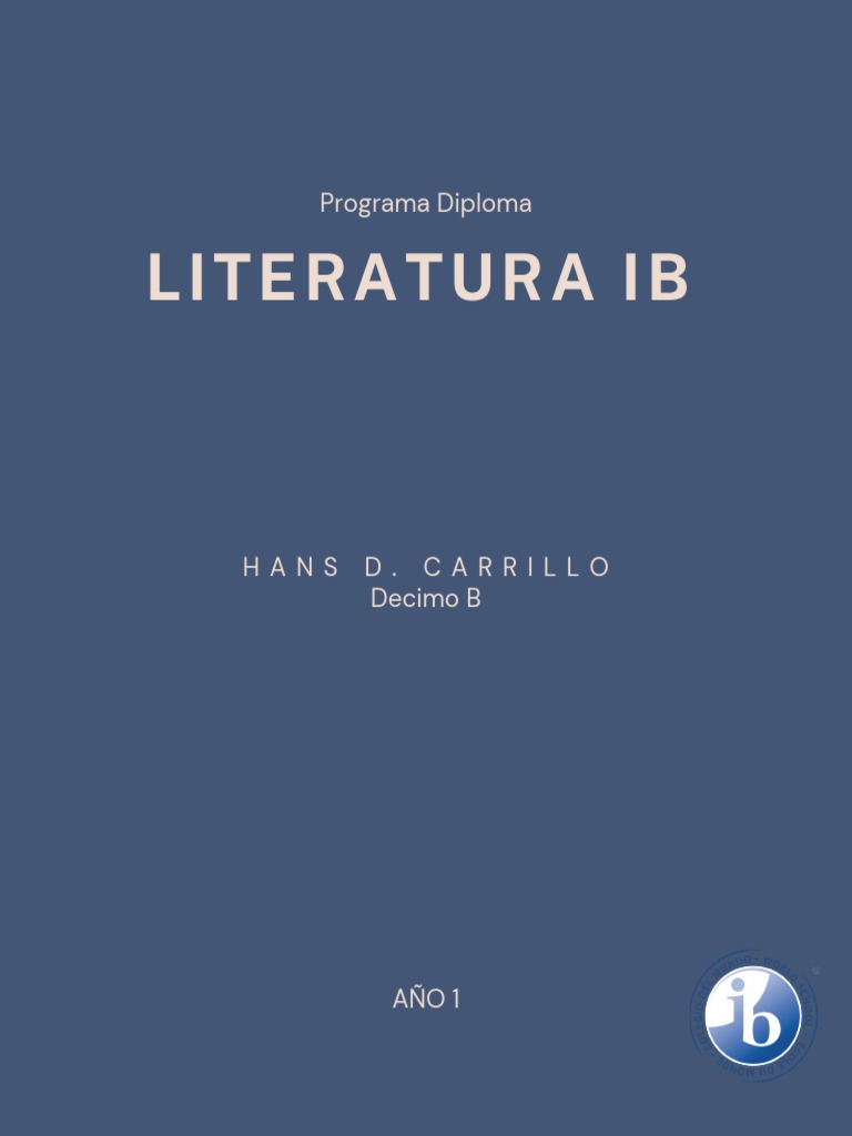 Literatura IB: Programa Diploma 1er Año | PDF