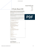 CSS Tools - Reset CSS