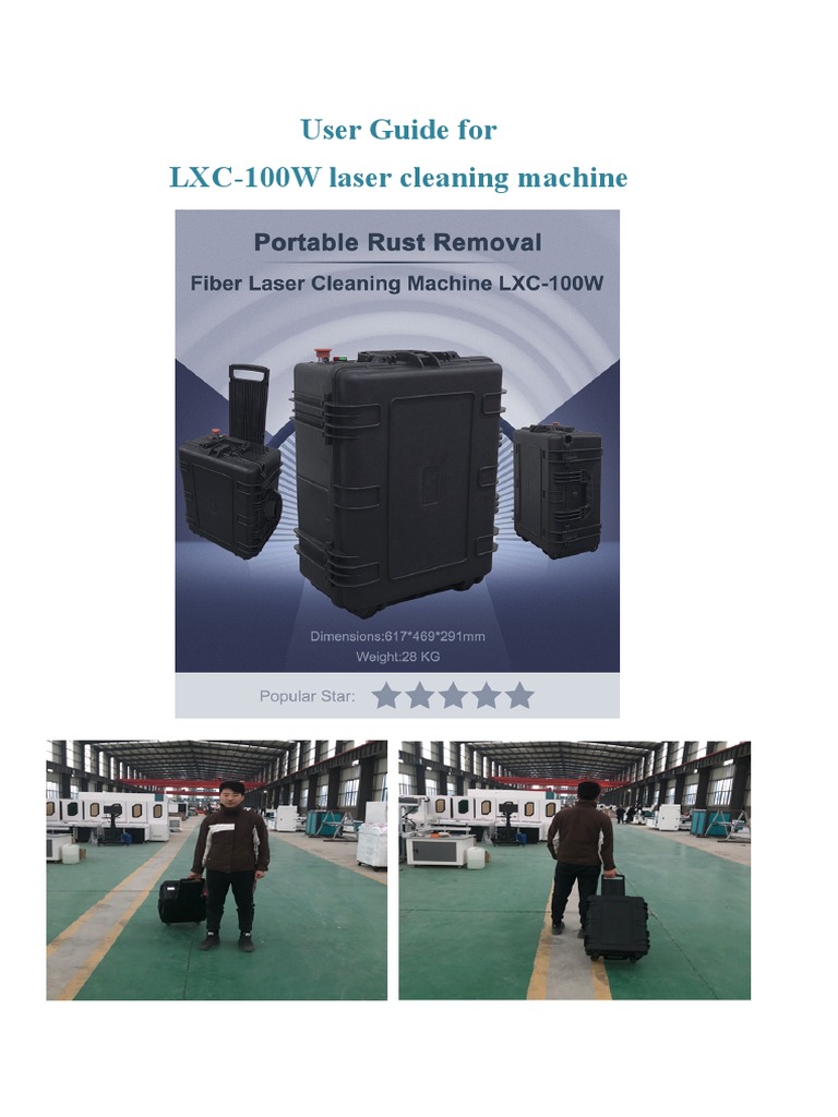 JPT Pulse Fiber Laser Cleaning Machine Manual PDF Laser Power Supply