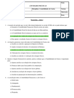 Contabilidade de Custos - Exercícios