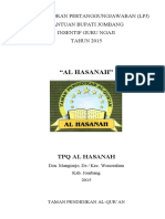 "Al Hasanah": Laporan Pertanggungjawaban (LPJ) Bantuan Bupati Jombang Insentif Guru Ngaji TAHUN 2015