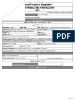 Simplificación Registral: Constancia Del Trabajador Alta