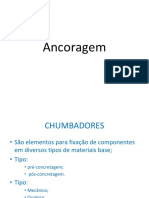 Tipos de ancoragens e fixações em estruturas