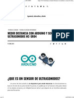 Arduino Distancia Sensor Ultrasonidos