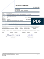 Nº 202101485 Certificado de Calibração: Cliente