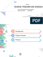 Reaksi Transfusi Darah: Referat