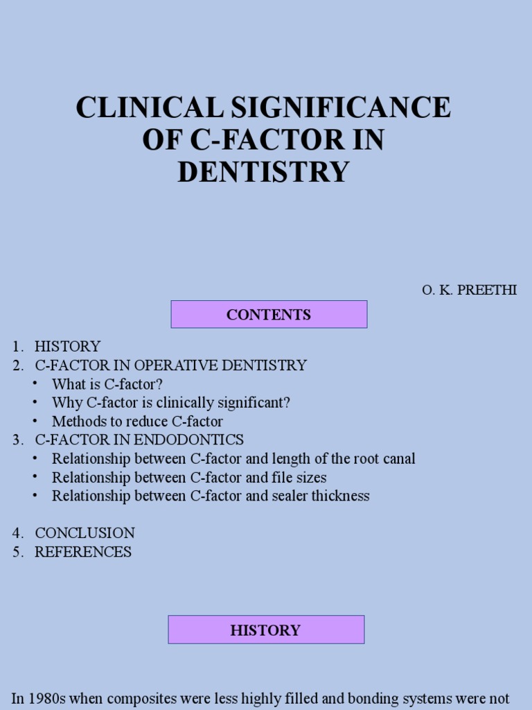 Clinical Significance of C-Factor in Dentistry | PDF | Dental Composite ...