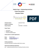 European Solidarity Corps - Volunteering Activities: Project Description Sunnahof Tufers