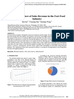 Influential Factors of Sales Revenue in The Fast-Food Industry