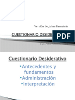 El Cuestionario Desiderativo para La Especialidad