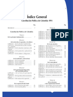 Índice General: Constitución Política de Colombia 1991