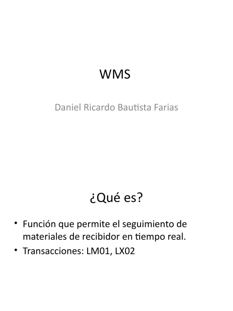 WMS Sap | PDF
