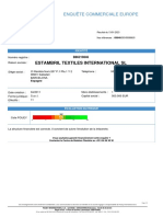 Estambril Textiles International SL: Enquête Commerciale Europe