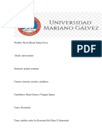 Analizis Sobre La Economia de China y Guatemala