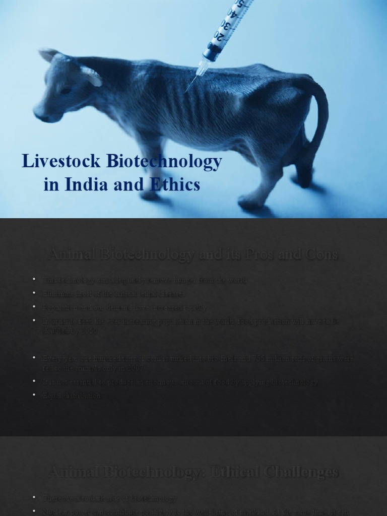 Livestock Biotechnology in India and Ethics PDF Animal Welfare Biotechnology