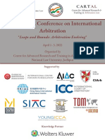 "Leaps and Bounds: Arbitration Evolving": 6th CARTAL Conference On International Arbitration