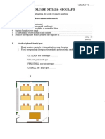 Evaluare Initiala Geografie Clasa V