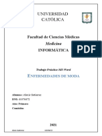 Universidad Católica: Facultad de Ciencias Médicas Informática