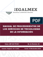 Manual de Procedimientos de Los Servicios de Tecnologi As de La Informacio N