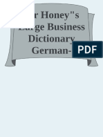 MR Honey's Large Business Dictionary German English