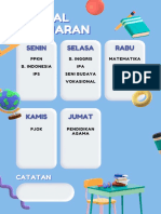 Ilustrasi Biru Muda 3D Poster Jadwal Pelajaran