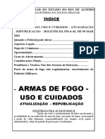 PMERJ republica texto sobre uso e cuidados com armas de fogo