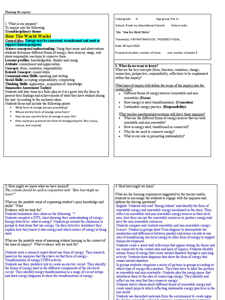 How the world works pyp pdf