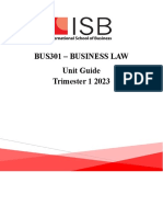 BUS301 Business Law Unit Guide - UEHT1 2023 - DR Binh Ha