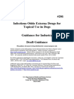 #281 Infectious Otitis Externa Drugs For Topical Use in Dogs Guidance For Industry Draft Guidance