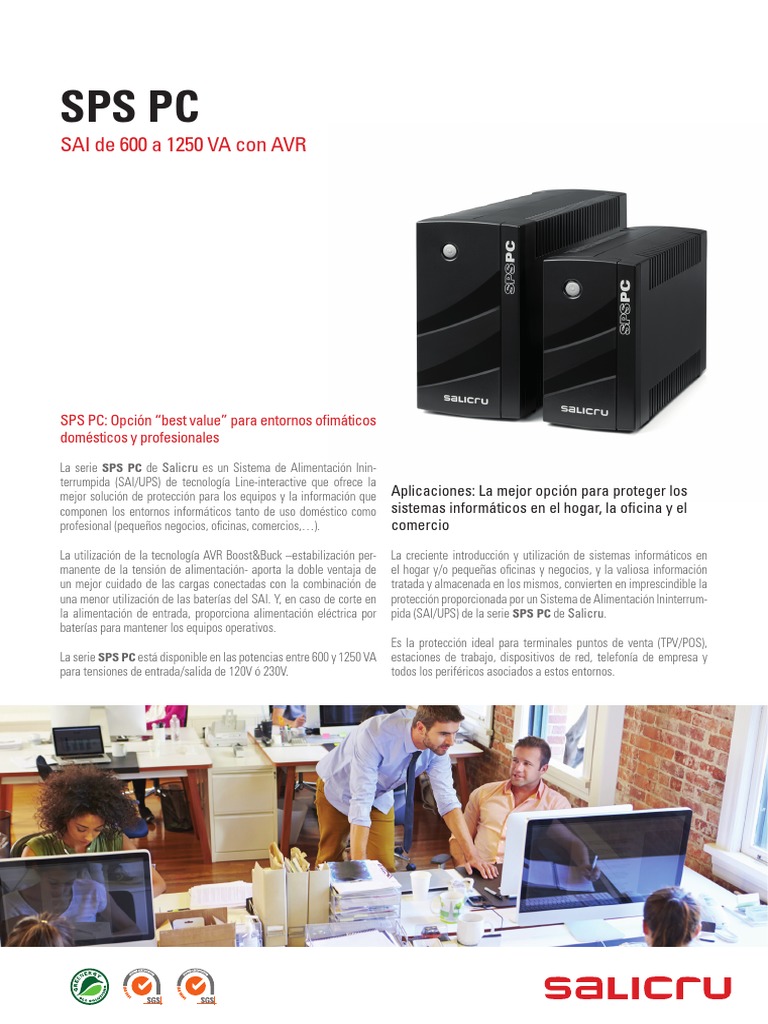 SAI SPS PC: Protección para Informática | PDF | Ingenieria Eléctrica ...