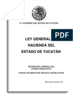 Ley General de Hacienda Del Estado de Yucatán